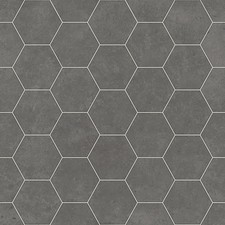 Main Street Peel and Stick Floor Tiles 6-Pack Hexagon Design, 12" x 12",