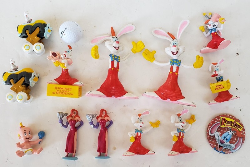 13 DISNEY AMBLIN 1987 WHO FRAMED ROGER RABBIT FIGURES, JESSICA BABY HERMAN BENNY