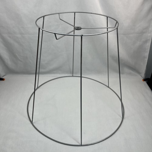 VTG 14" Lamp Shade Frame DIY Shade Crafting Steel Wire Bell Tapers 10" To 16" - Picture 4 of 10