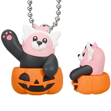 Pokemon Halloween Pumpkin Mascot: Bewear 1.5"" Inch Figure Keychain