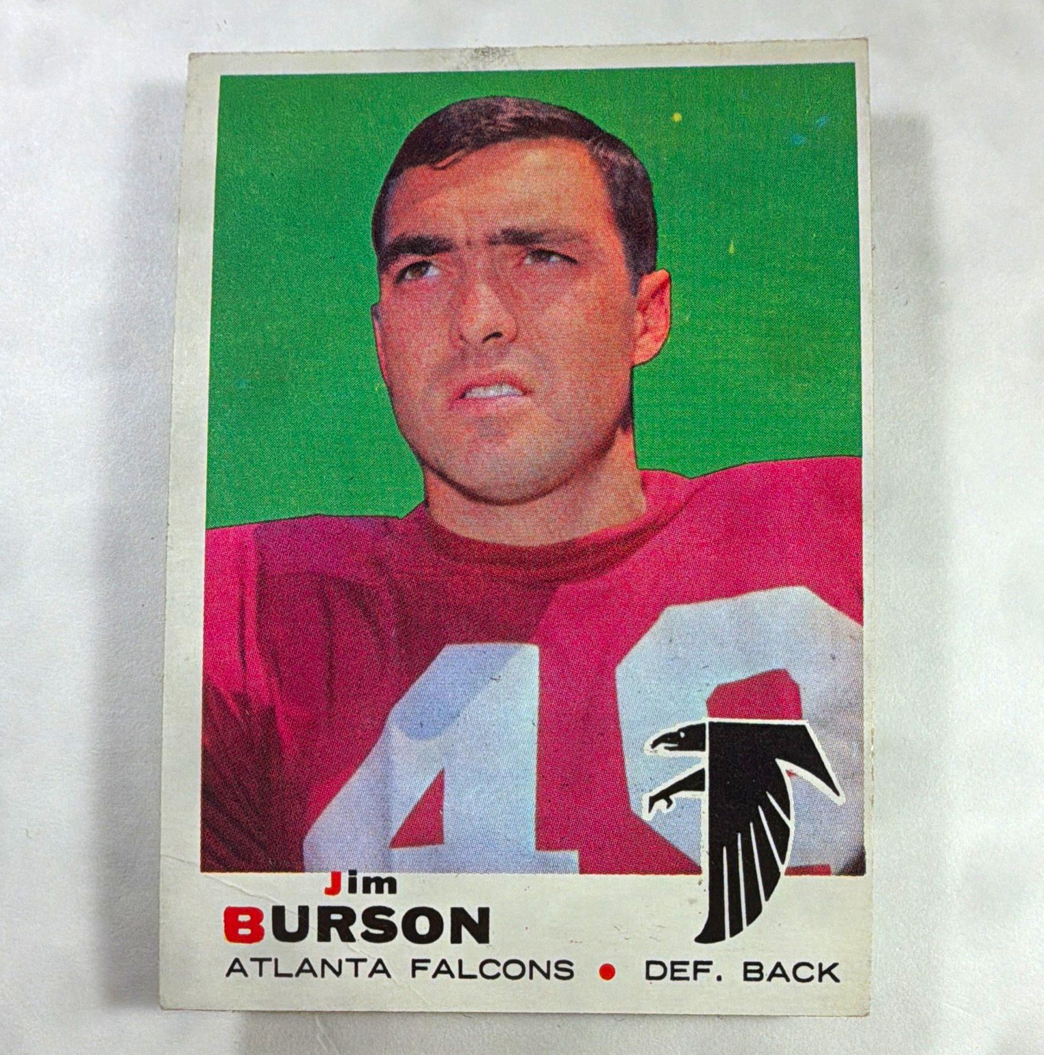 Topps 1969 Topps Football Jim Burson Atlanta Falcons #159 Base Set