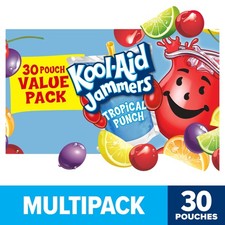 Kool-Aid Tropical Punch Drink - 30 Ct Jammers 6 fl oz Pouches , Value Pack