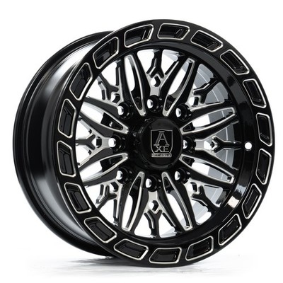15x7 Axe Hypnos UTV Gloss Black Milled Wheels 4x137/4x156 (10mm) Set of 4