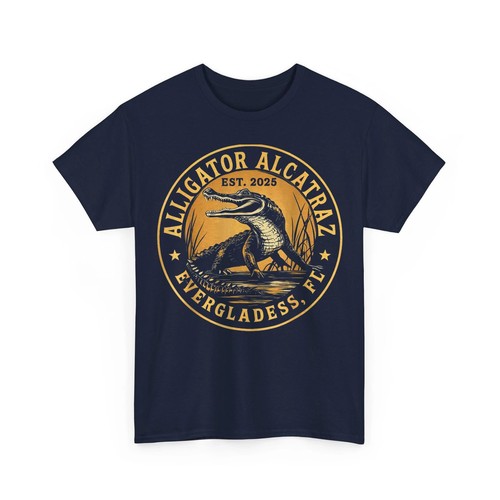 Alligator Alcatraz Florida Everglades Parody Design T-Shirt - Picture 3 of 9