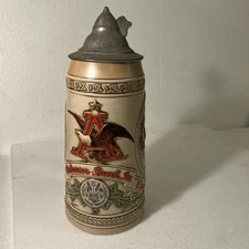 Anheuser Busch Budweiser Beer Stein "K" Series Lidded Limited Edition #41536