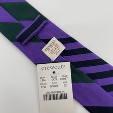 J.Crew Silk Tie Multicolor Striped Print 52 Inch Crewcuts Boys Sizes 8-14 NEW