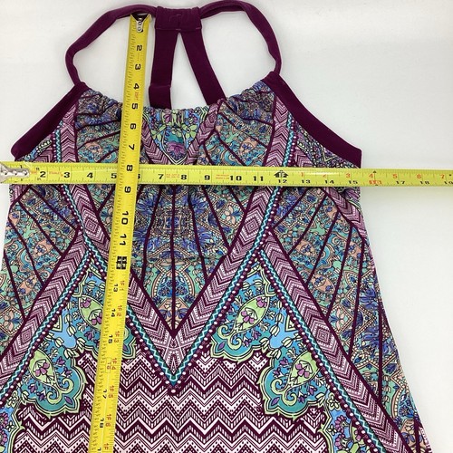 PrAna Racerback Kleid Regal BH Lila Blumen Paisley Größe L - Bild 6 von 11
