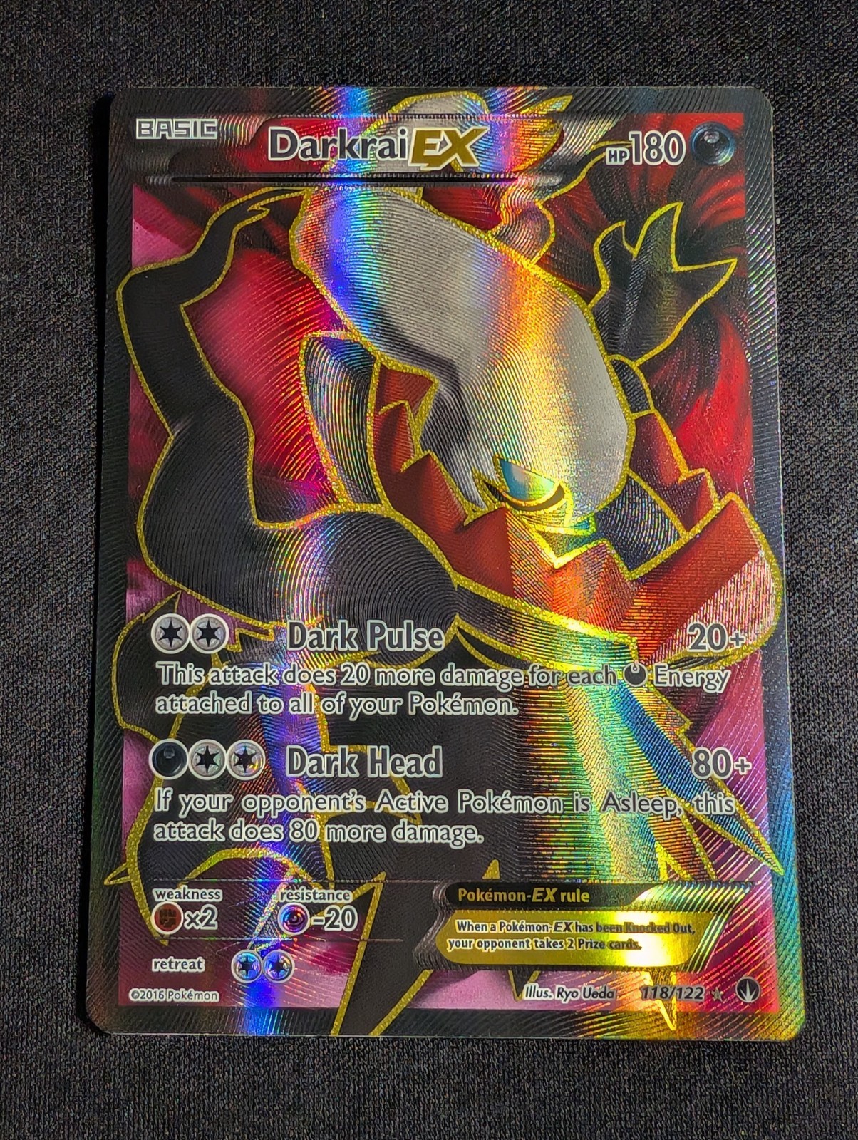 Pokemon Darkrai EX 118/122 Full Art XY Breakpoint NM