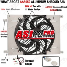 Aluminum Radiator Shroud Fan+Relay For 41-52 Plymouth Concord Cambridge P14,P12