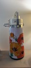 Vintage Diamond Hot Cold Coffee Carafe AirPot Pump Vacuum Dispenser Floral 70s