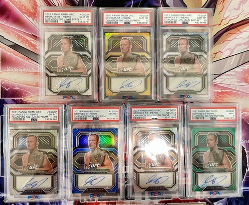 Georges St Pierre #CS-GSP 2021 Panini Prizm UFC Champion Signatures card