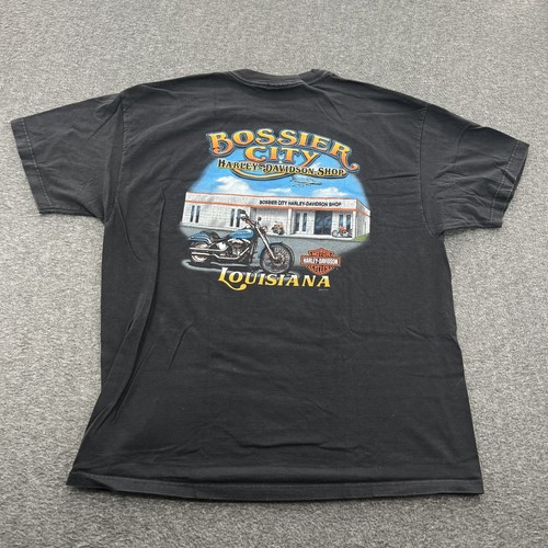 Vintage Harley Davidson Louisiana T Shirt Mens 2XL Made in USA Biker Motorcycles - Picture 2 of 10