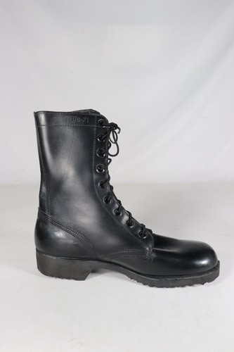 VTG 1971 U.S. Military Black Leather Combat Boots 9R Vietnam Era PJ 8-71 (d2) - Picture 2 of 18