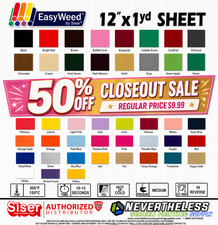 SISER Easyweed HTV Heat Transfer Vinyl - 12"x1 Yard - Iron On - 50 off SALE