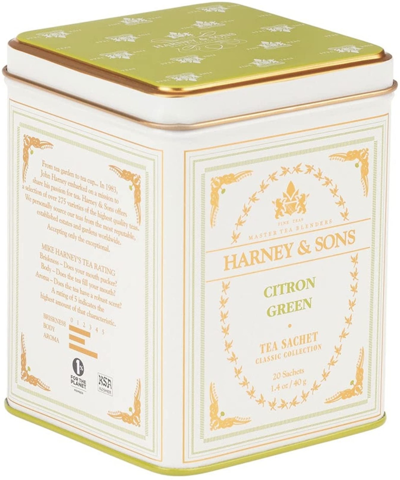 20 Count Citrus Flavored Green Tea Sachets