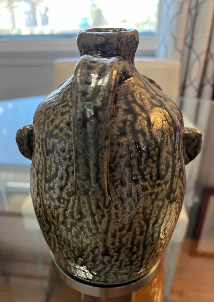 Cleater and Billie Meaders Green Face Jug 1996 - Image 4 of 4