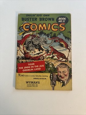 1946 Smilin Ed's Buster Brown Comic Book #11 South Bend Indiana Promo