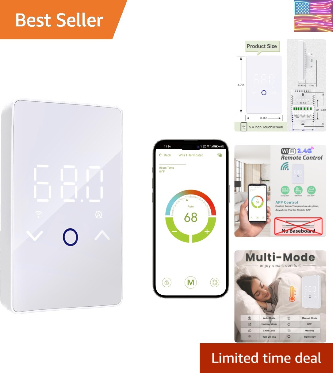 For Electric Floor Warming System With Touchscreen ...