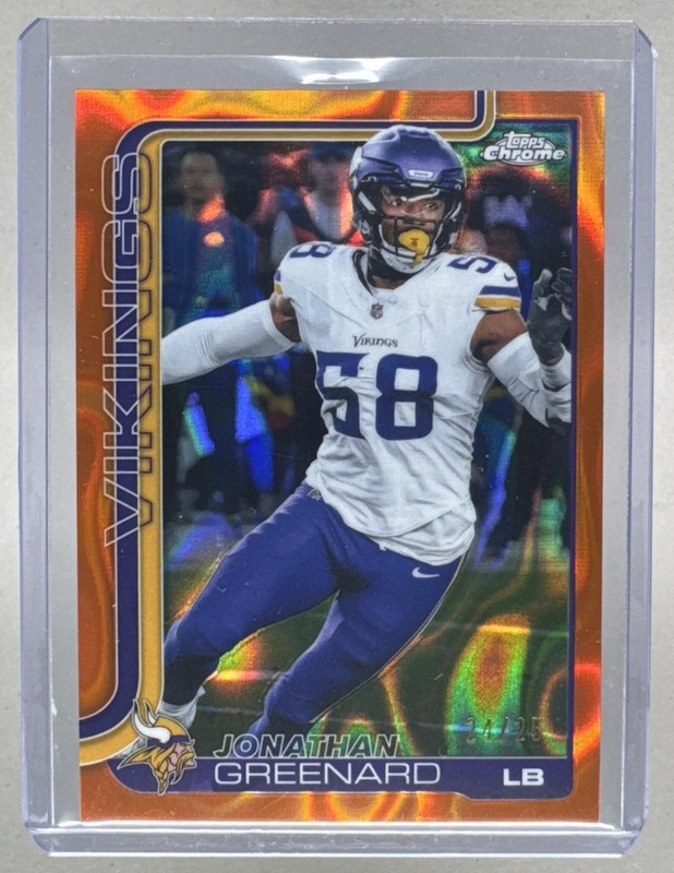 Jonathan Greenard 2025 Topps Chrome #197 Orange Lava Refractor 24/25