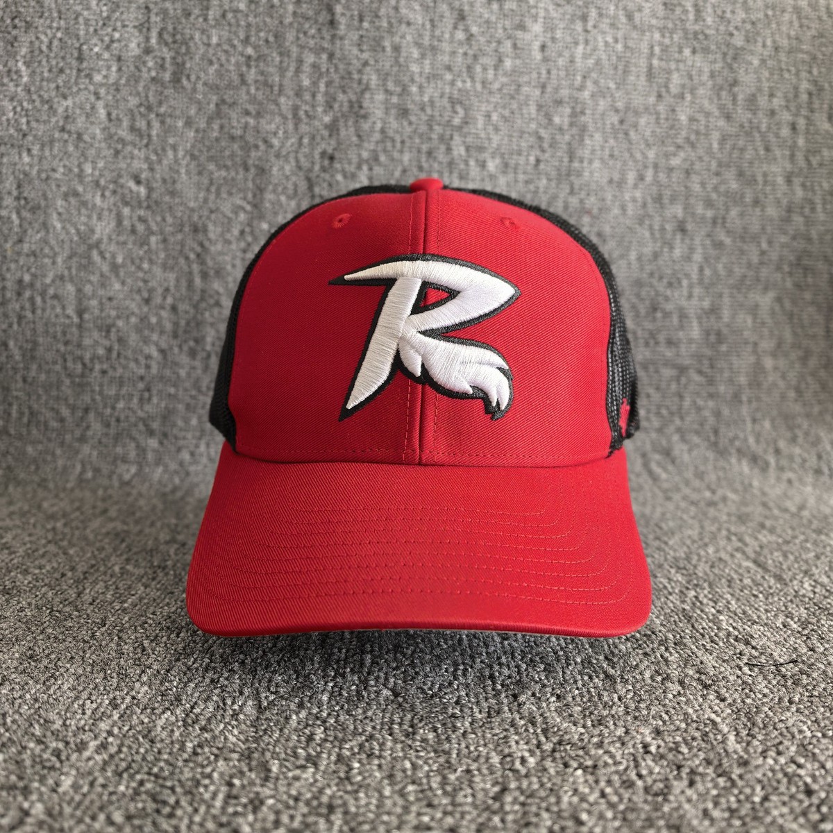 '47 Brand Red Trucker Snapback Hat R Logo Black Mesh Cap Adjustable