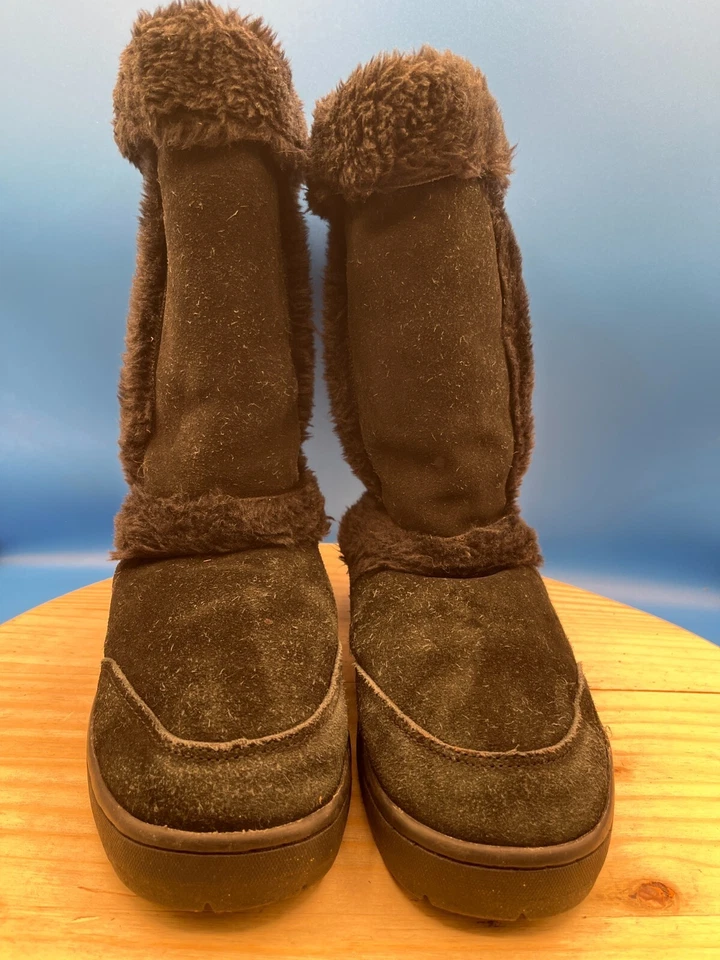 Style & Co. Bootie Witty Women's Sz 9M Black Faux Suede Cold-Weather Fur Trim - Image 4 of 4