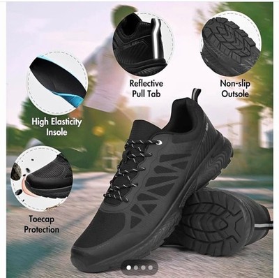 Mens Hawkwell Trail Running Shoes- Color: Black -Size 13- New