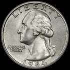 🔥 1964‑D 25C 90% Silver Quarter AU • Late‑State Die • Multiple Cracks & Gouges