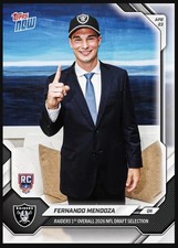 2026 Fernando Mendoza TOPPS NOW Draft Night #FMEN 1st Pick Raiders RC Rookie