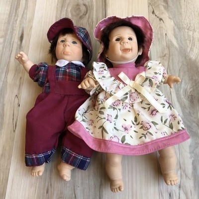 Set of 2 Crying Smiling Gigo Toy My Pals Bean Bag Kids 8'' Dolls New w/o Tags