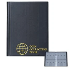 Coin Flip Holder Albums - 120 Pockets 2X2 Inches Coin Storage Books