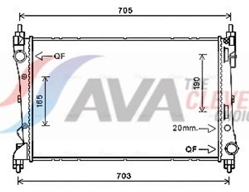 Fits AVA FTA2449 FIAT DOBLO WATER COOLER (2010) 1.3 JTD MULTIJET  ⭐UK Stock⭐