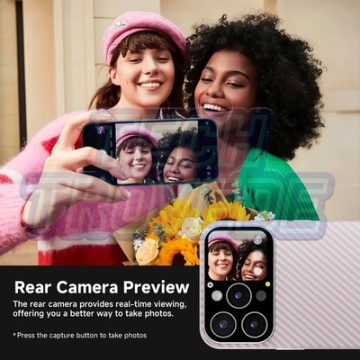 iPhone 17 Smart Case 1.83'' Selfie Window Custom Background Push Alerts