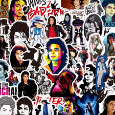 LOT OF 10 MICHAEL JACKSON Stickers king of POP Music Concert songs lyrics pics