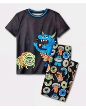 NEW BOYS CAT  JACK MONSTER DONUTS PAJAMA SET SIZE XXL 16/18