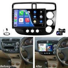 For HONDA Civic VII 2001-2005 RHD 2+64GB Android15 Car Stereo Radio GPS Sat +Cam