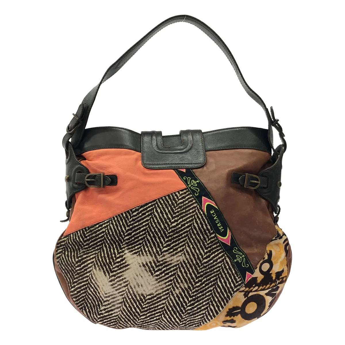 Gianni Versace Multicolor Leather Patchwork Handb… - image 2