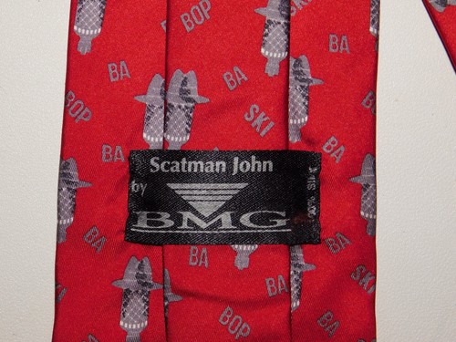 Scatman John BMG Neck Tie Silk Italy Jazz Ski Ba Bop Ba Dop Bop Allover Print - 第 6/7 張圖片