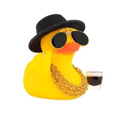 Rubber Duck Car Ornament Funny Office Gifts Duck Car Dashboard Little Finger