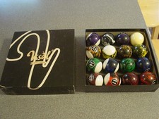 Vssal Billiard Balls Set Pool Table Dark Marble-Swirl & Classic Style 16 Ball