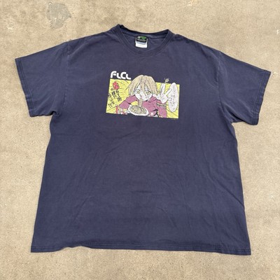 Vintage 90s Rare Anime Show Cartoon FLCL Fooly Cooly T Shirt Size XL Box Logo