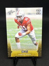 Austin Mack 2020 Leaf Draft Gold Parallel Rookie Card #19 Ohio State Montreal