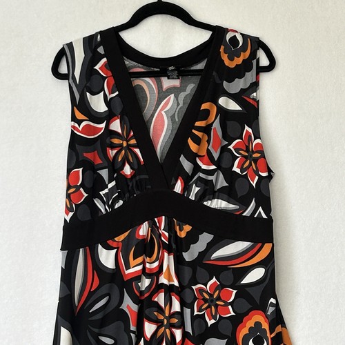 EnFocus Studio Plus Size Maxi Dress 20W Sleeveless Geometric Summer Sundress - Picture 2 of 6