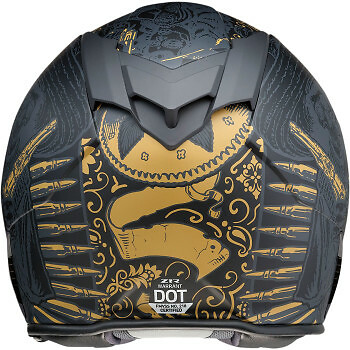 *FREE SHIPPING* Z1R WARRANT SOMBRERO HELMET BLACK/GOLD PICK YOUR SIZE - Picture 2 of 4