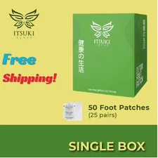 50 Sachets ITSUKI KENKO Premium HEALTH Detox Foot Pads Patch Herbal Cleansing