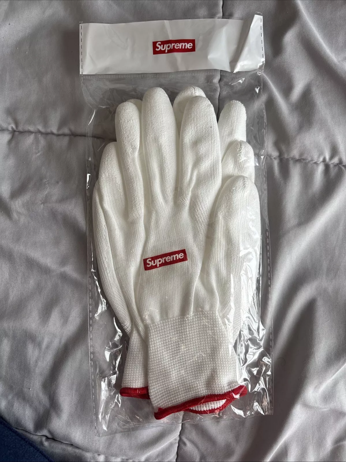 Gants de travail caoutchoutés Supreme FW20 neufs scellés boîte logo blanc bogo