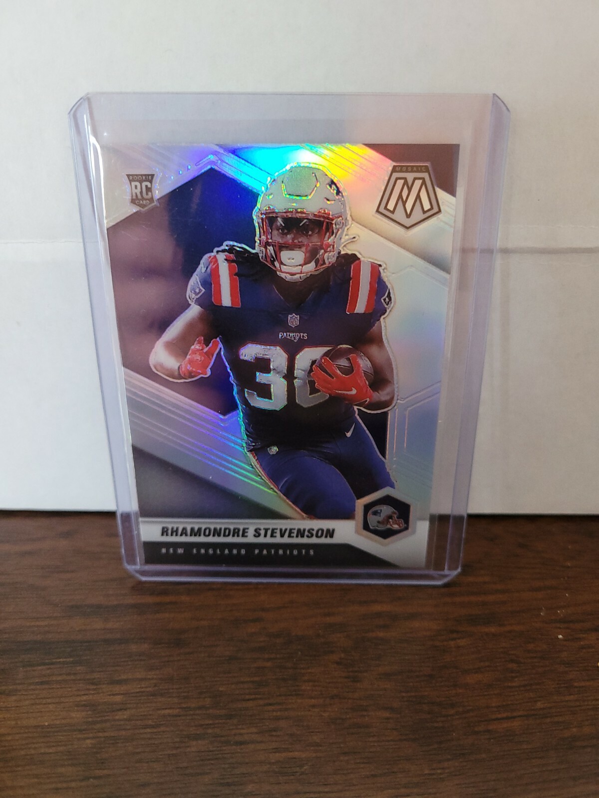 2021 Panini Mosaic Rhamondre Stevenson Patriots Silver Prizm Variation #337-V RC