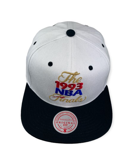 The 1993 NBA Finals Mitchell & Ness Retro Snapback hat cap white black - Picture 2 of 6