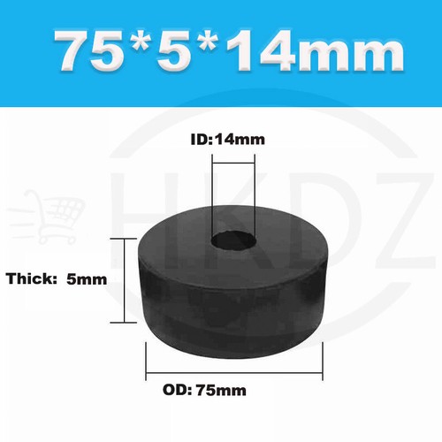 Black Round Rubber Pads Anti Vibration Isolation Spacer Buffer Block OD 9mm-90mm - Picture 222 of 254