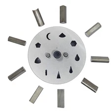 Multi Shape Disc Cutter with Set of 9 Assorted Punches Size 11mm-15mm 