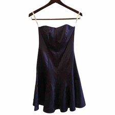 NWT David s Bridal A Line Cocktail, Bridesmaid Dress, Strapless Purple Size 2